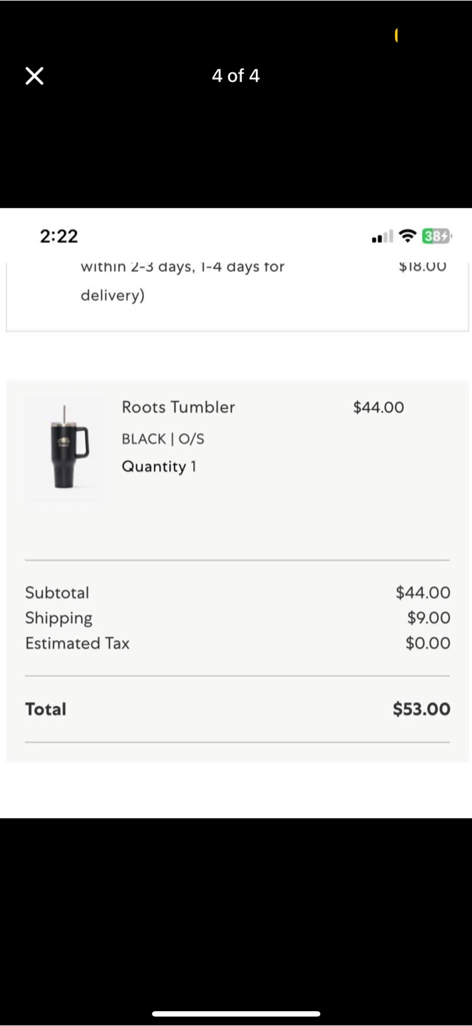 Roots Black 40 oz Tumbler with Handle & Straw - photo 5