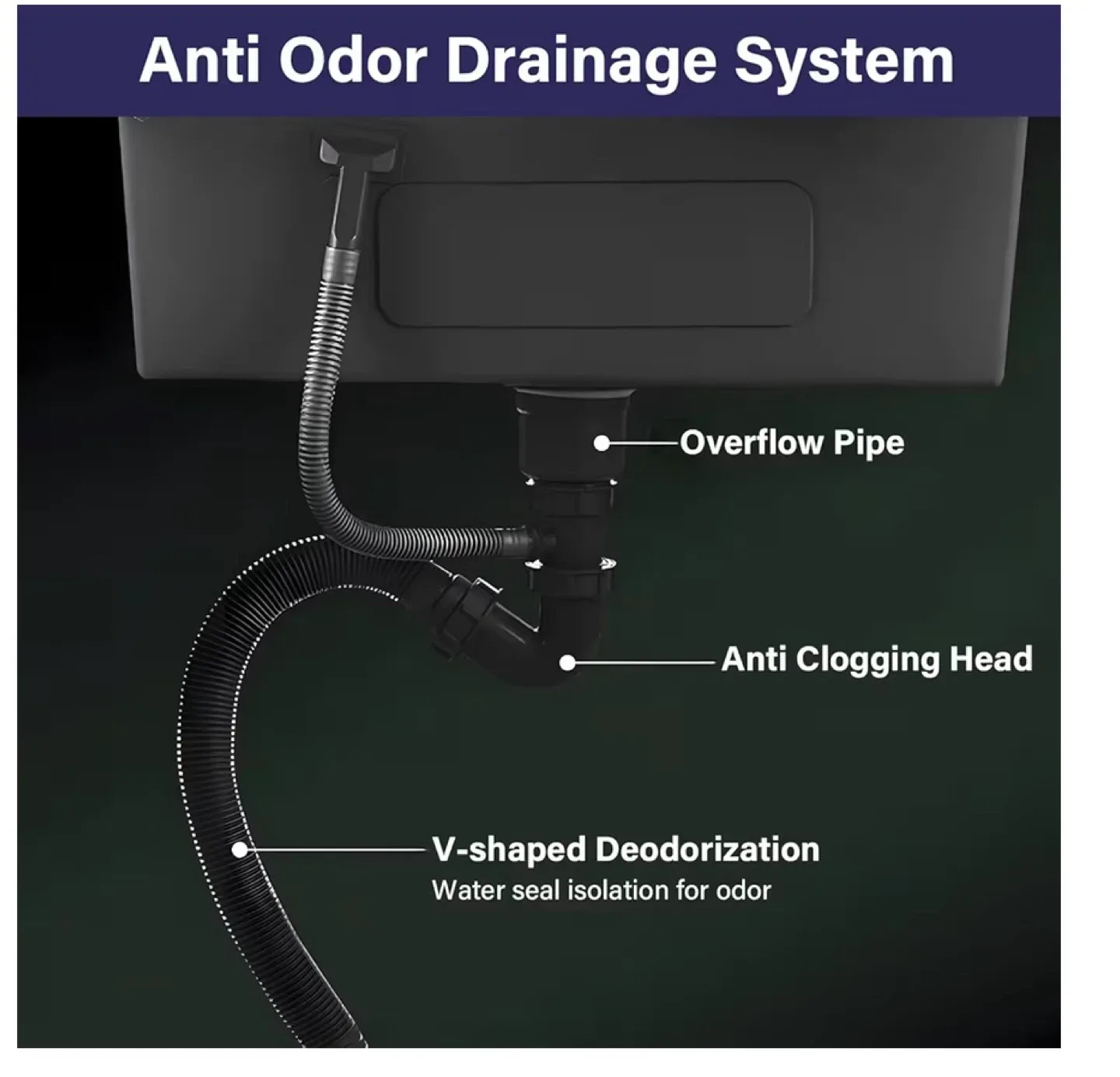 Black Kitchen Sink with Pull Out Faucet image indicator(4)