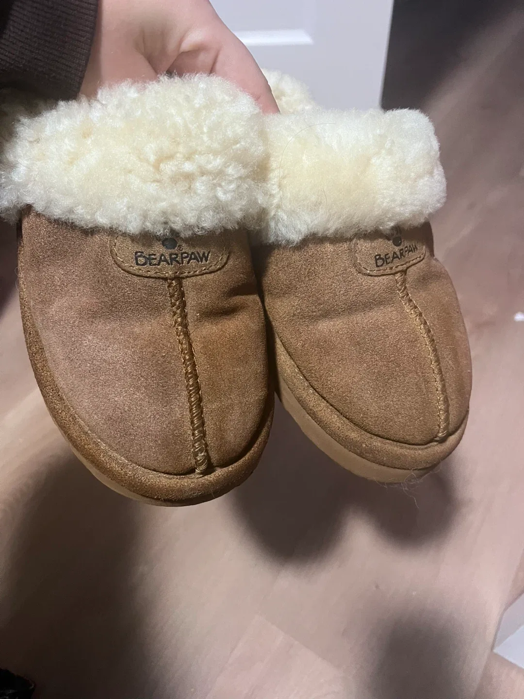 Bearpaw Slippers, Brown, Size 8 image indicator(3)