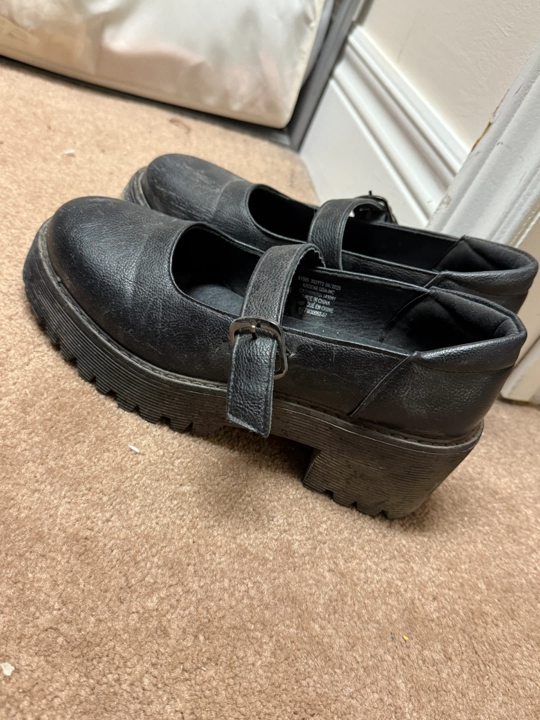Black Platform Mary Janes - Size 8 - photo 2