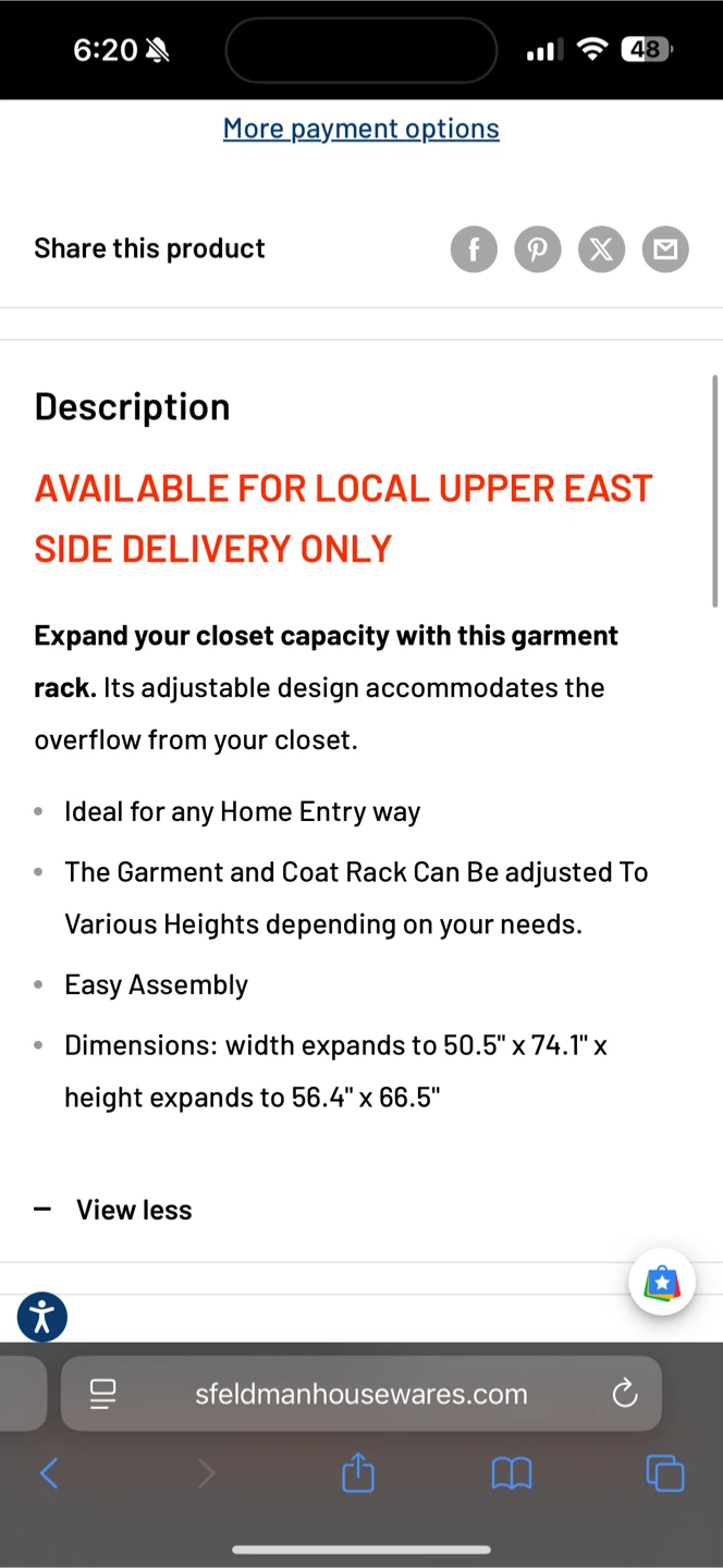 Rolling Garment/Clothing Rack - Heavy Duty - Like New - photo 3