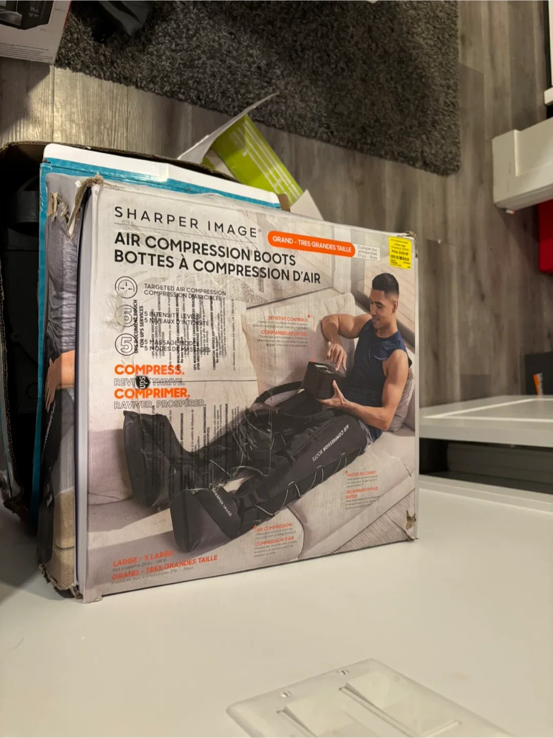 Sharper Image Air Compression Boots - XL