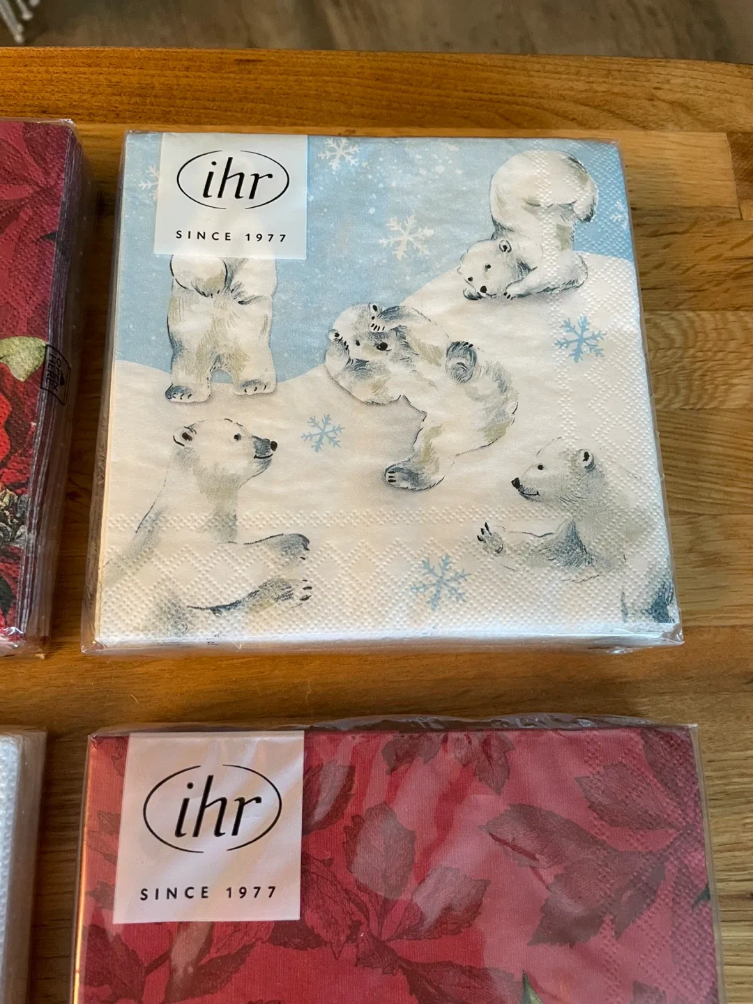IHR Napkins - Winter/Christmas Designs bundle of 4 packages NEW image indicator(5)