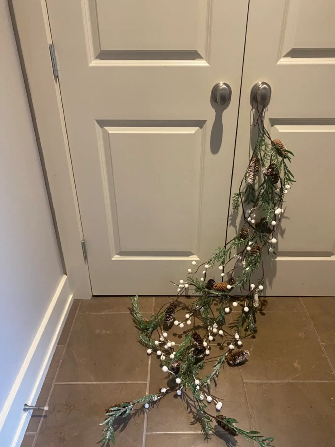 4 Christmas Pine Cone Garland 6 ft each