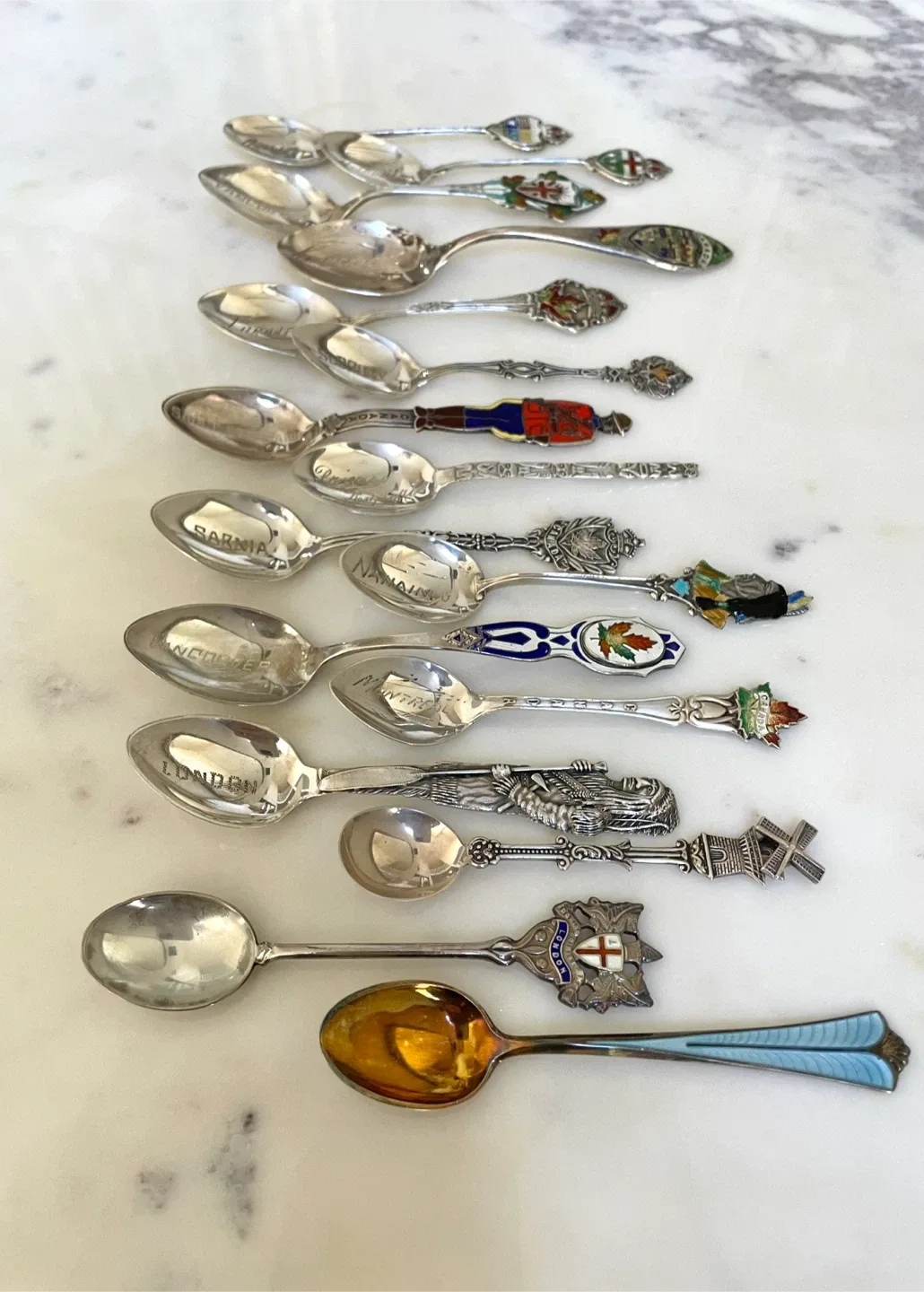 Sterling Silver Collector spoons -Vintage image indicator(3)