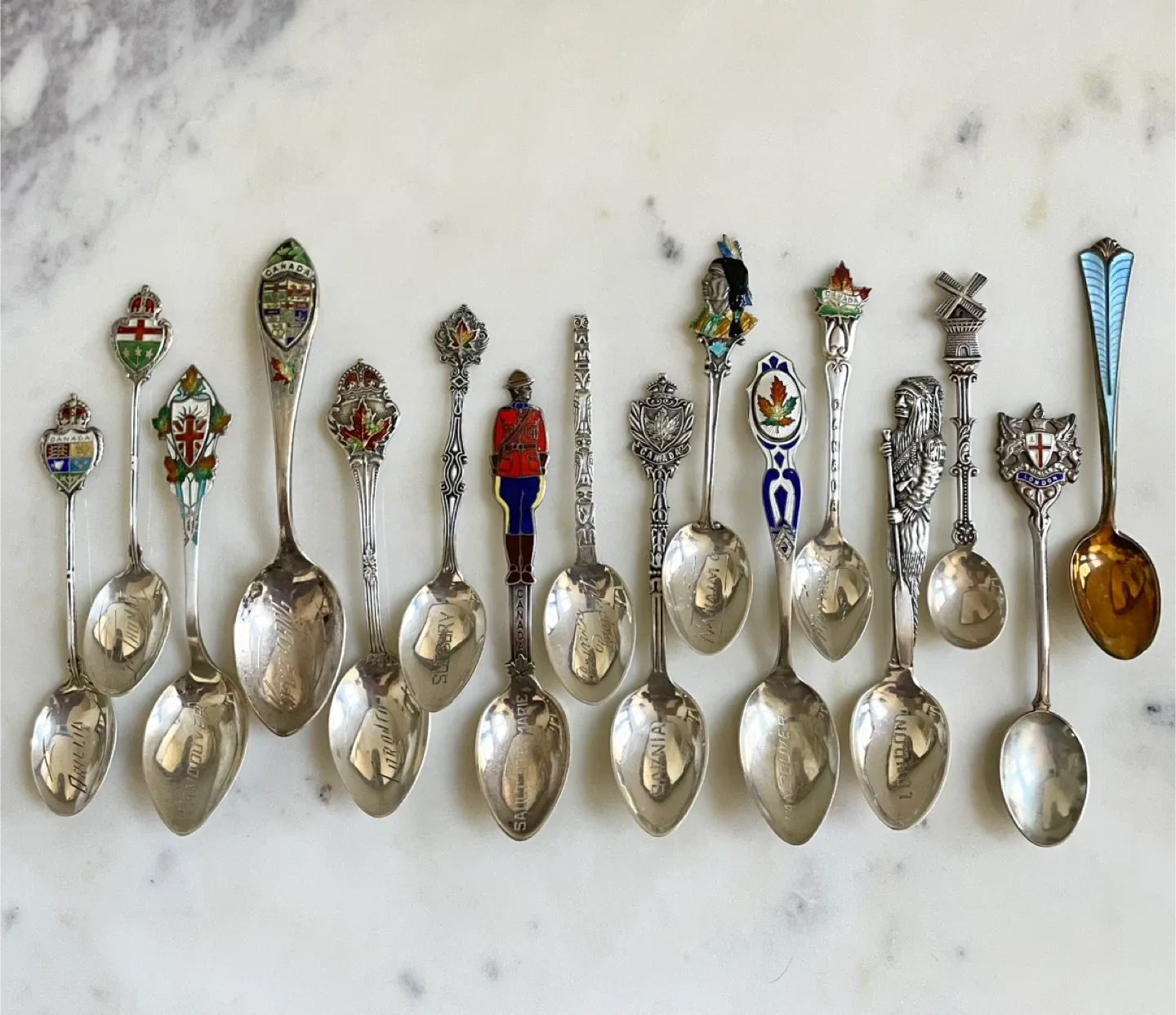 Sterling Silver Collector spoons -Vintage image indicator(2)