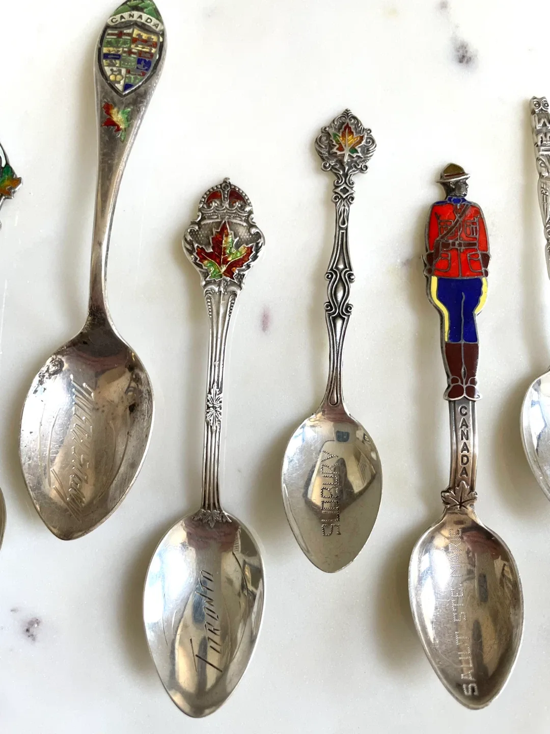 Sterling Silver Collector spoons -Vintage image indicator(6)