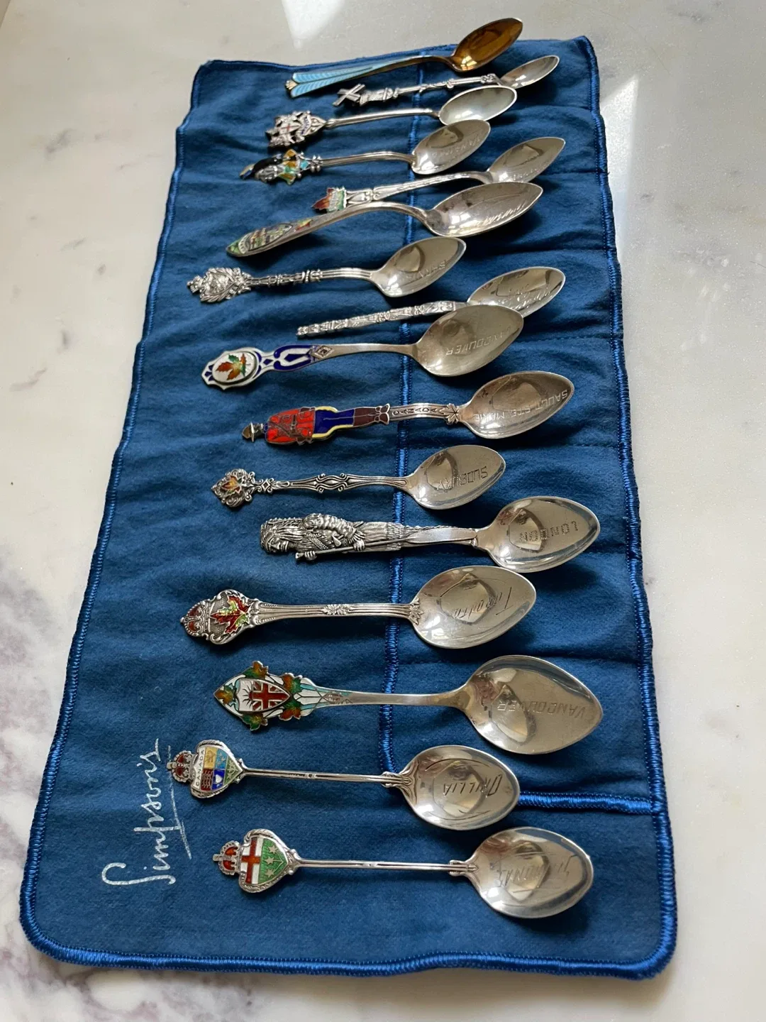 Sterling Silver Collector spoons -Vintage image indicator(8)