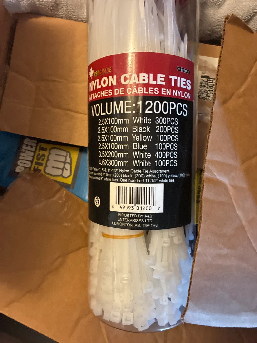 Prograde Nylon Cable Ties - 1200 Pieces