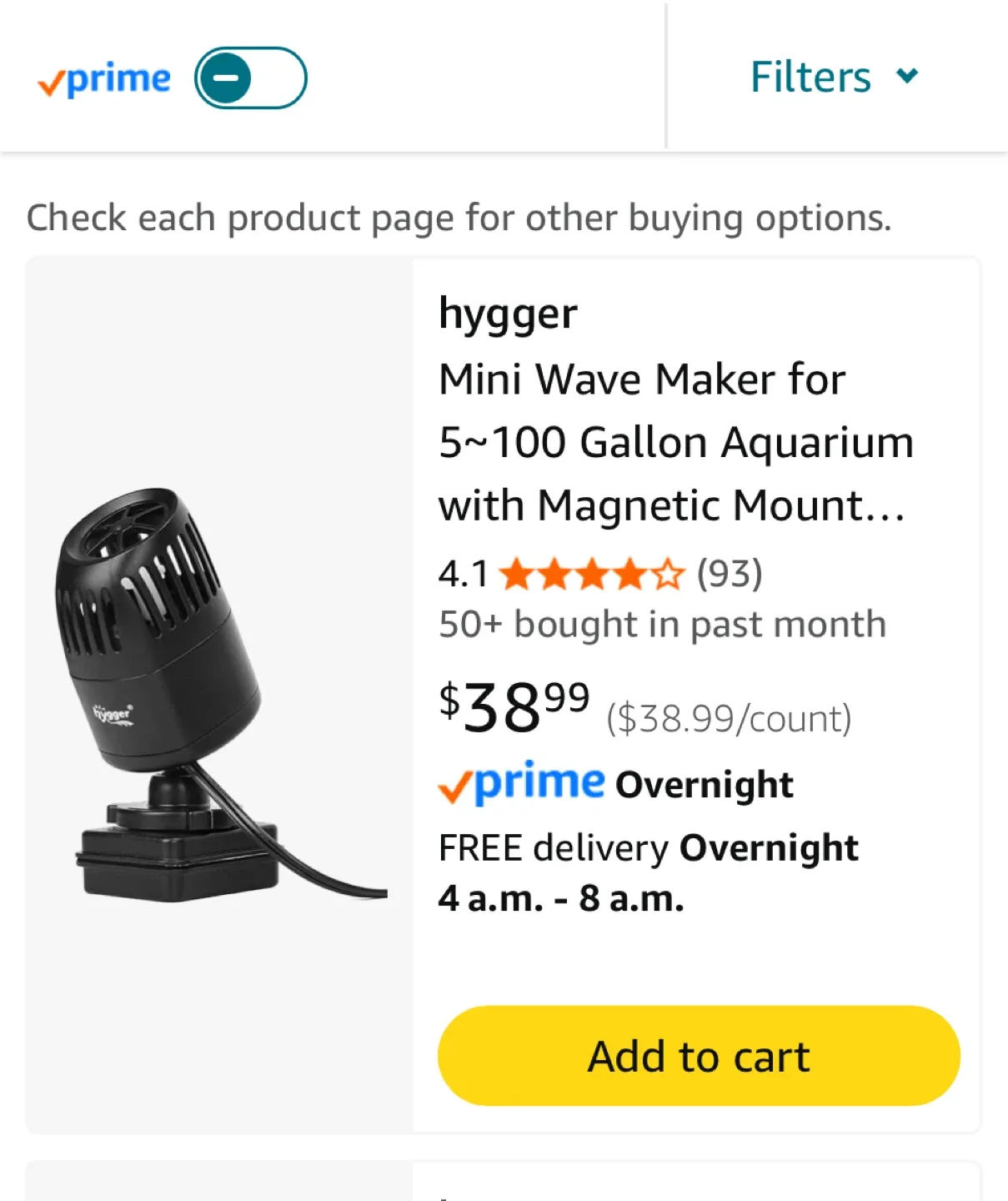 Hygger Mini Wave Maker for 5-100 Gallon Aquarium