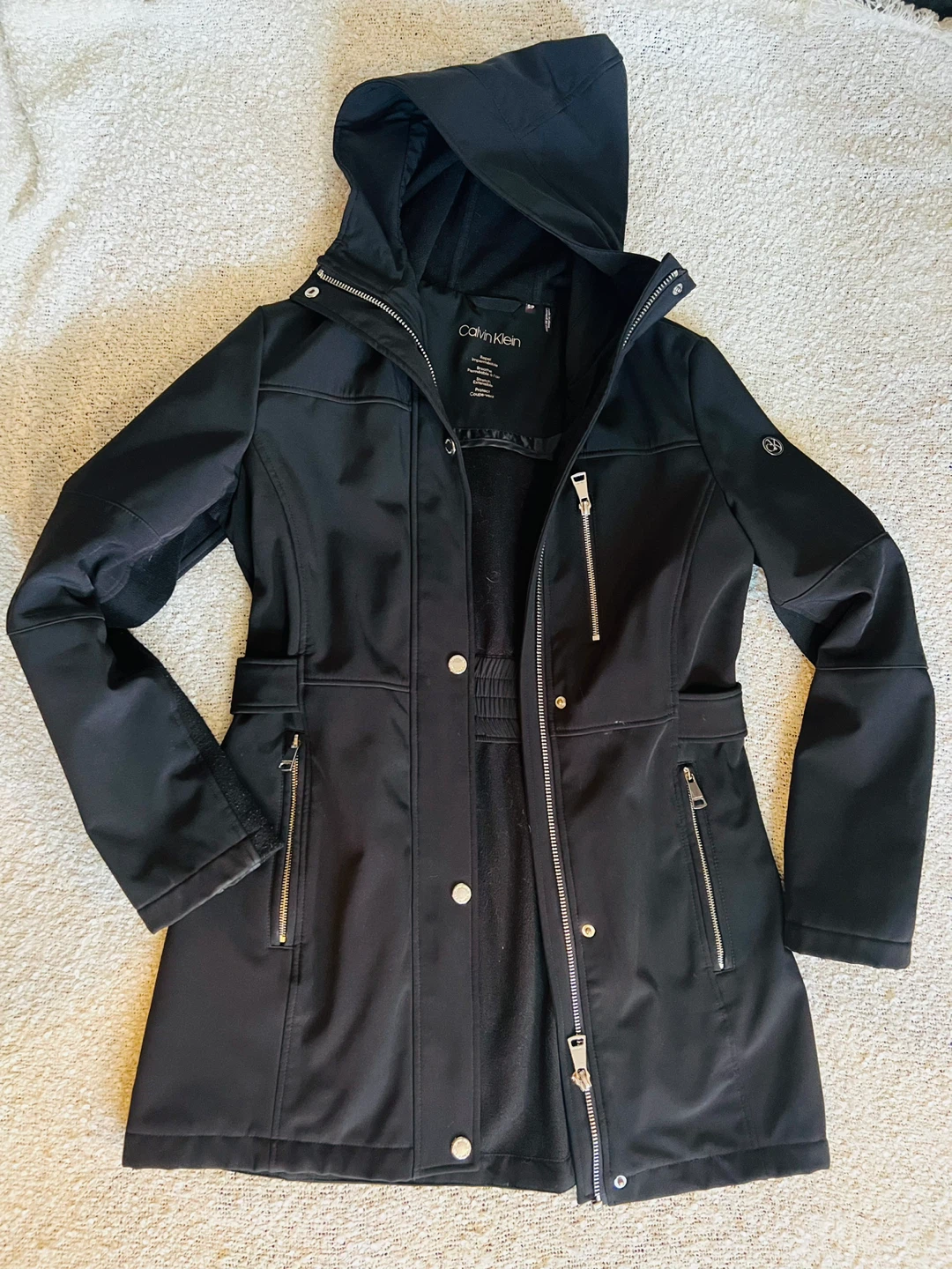 Calvin Klein Black Hooded Jacket - Size S