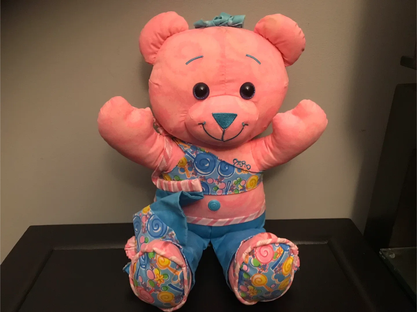 Doodle Bear Stuffed Pink Bear Plush