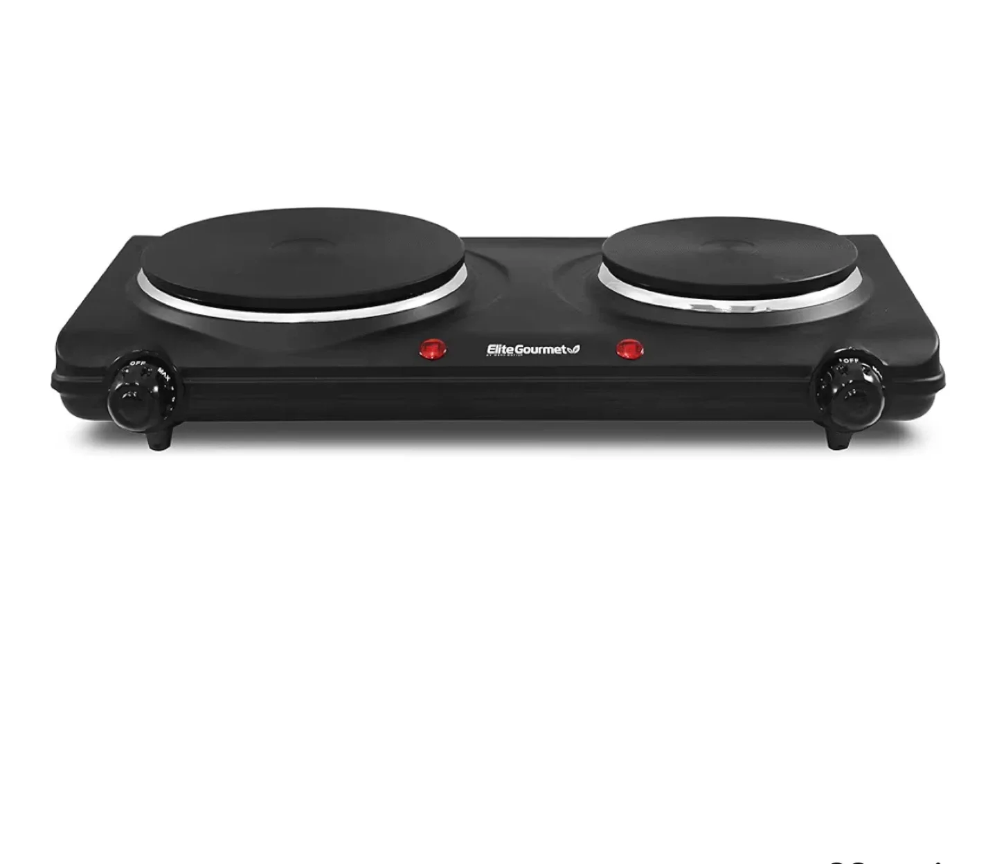 Elite Gourmet Double Burner - Black image indicator(3)