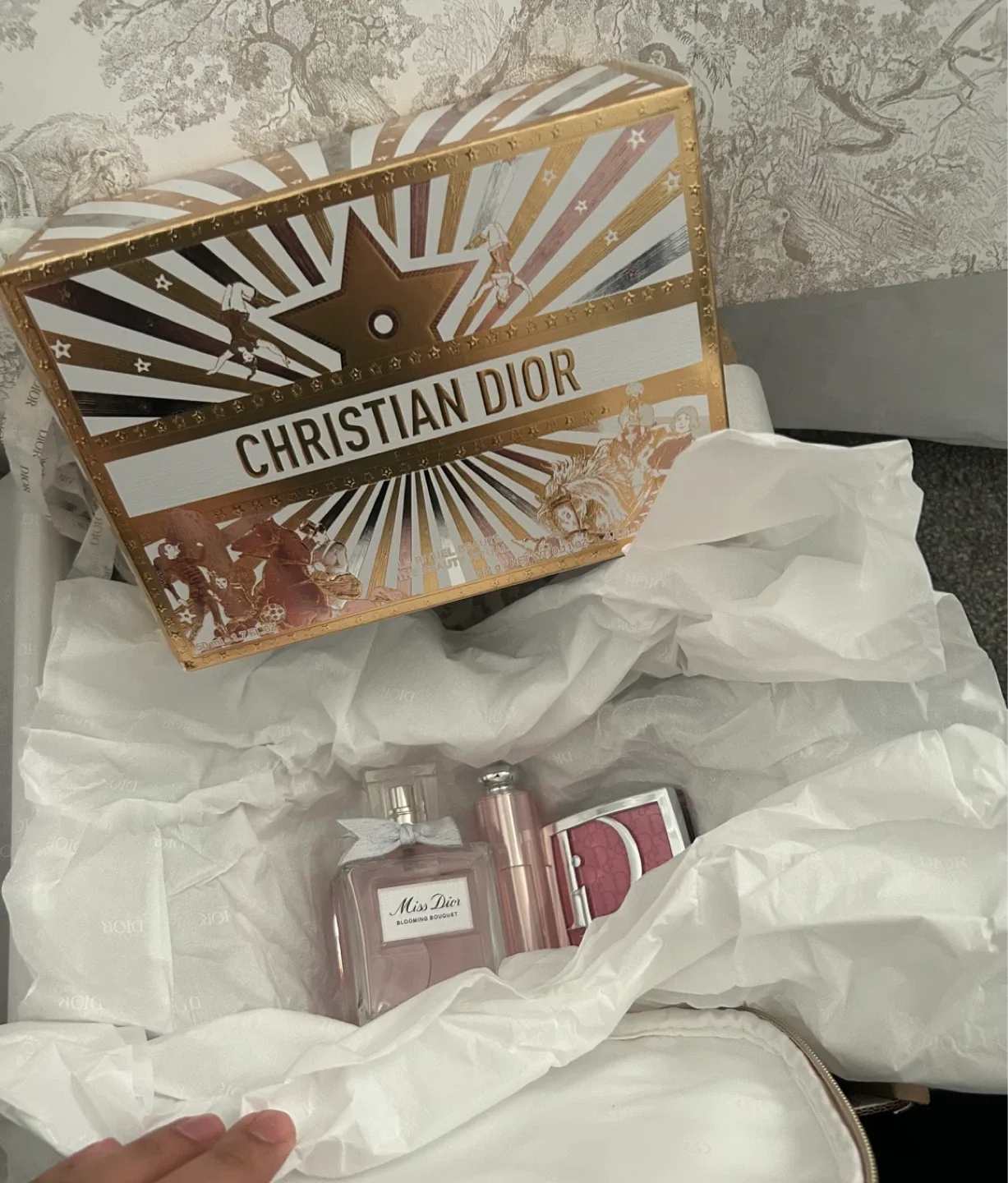 Dior (Holiday Makeup Set):EDT, Lip Balm, Blush, Pouch image indicator(3)