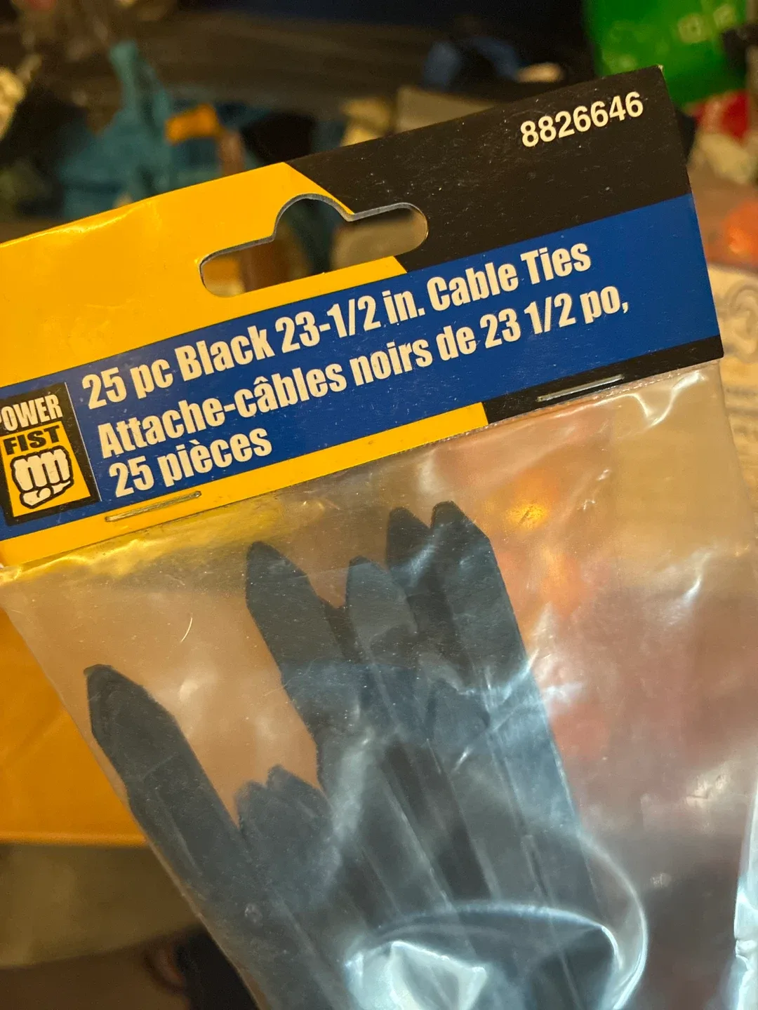 Power Fist 25 pc Black 23-1/2 in. Cable Ties