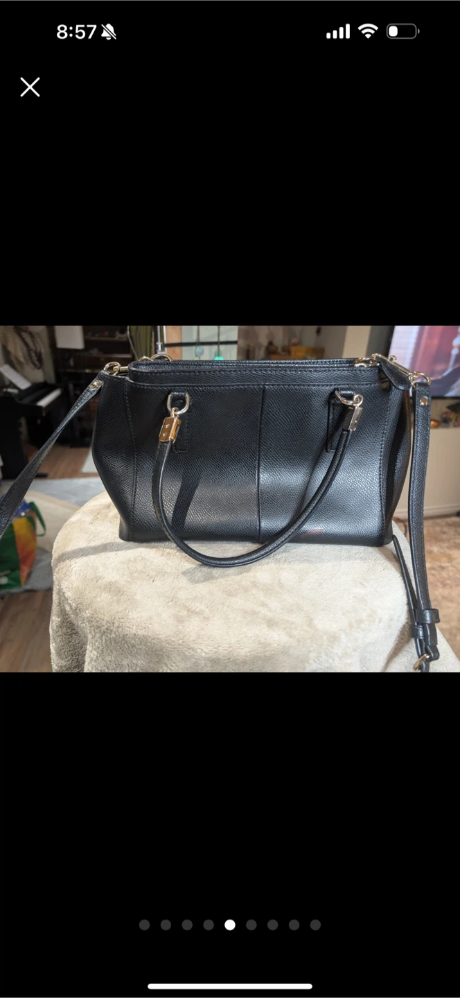 Coach Black Leather Satchel - photo 5