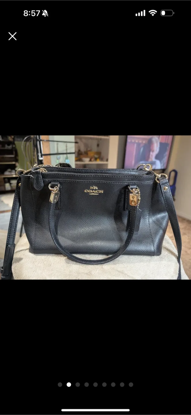 Coach Black Leather Satchel
