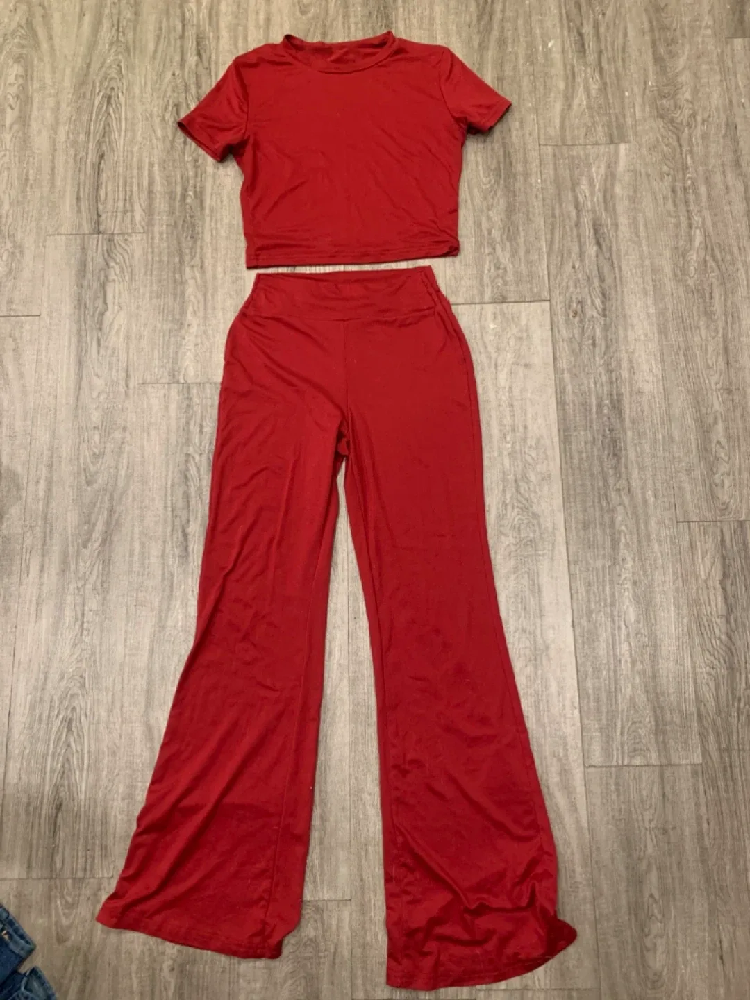red two piece set