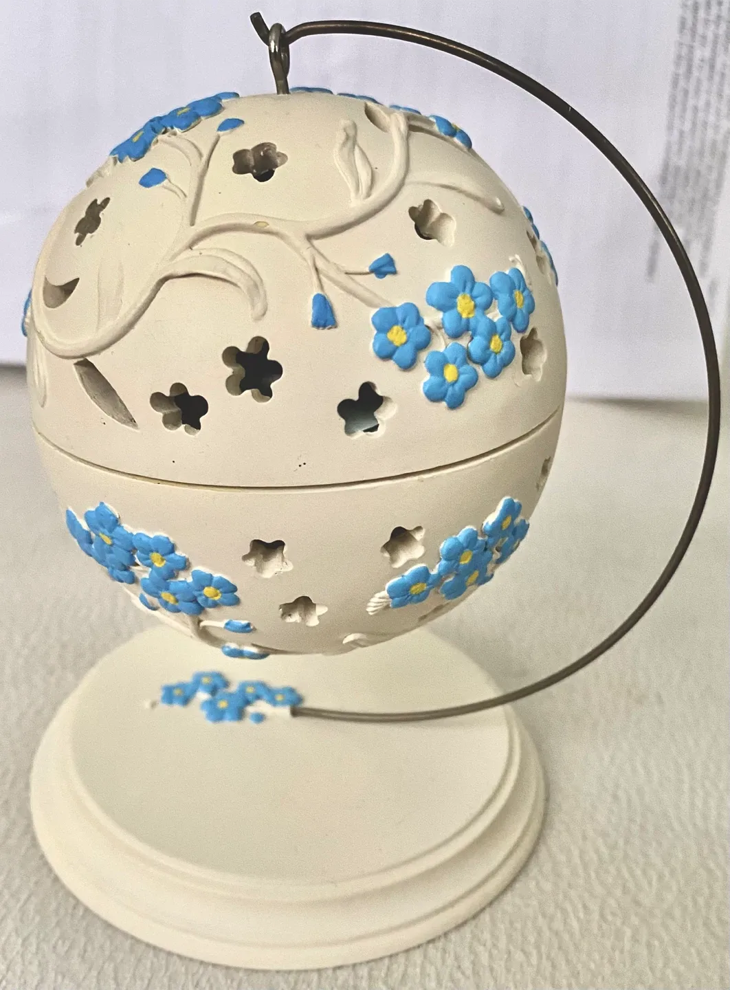 Forget-Me-Not Hanging Gift Globe  with Stand