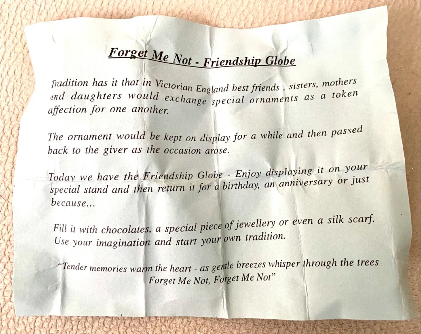 Forget-Me-Not Hanging Gift Globe  with Stand image indicator(7)