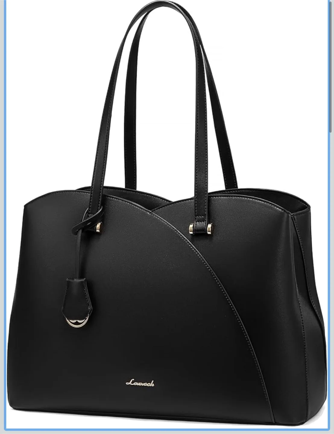 LOVEVOOK Laptop Tote Bag - Black image indicator(2)