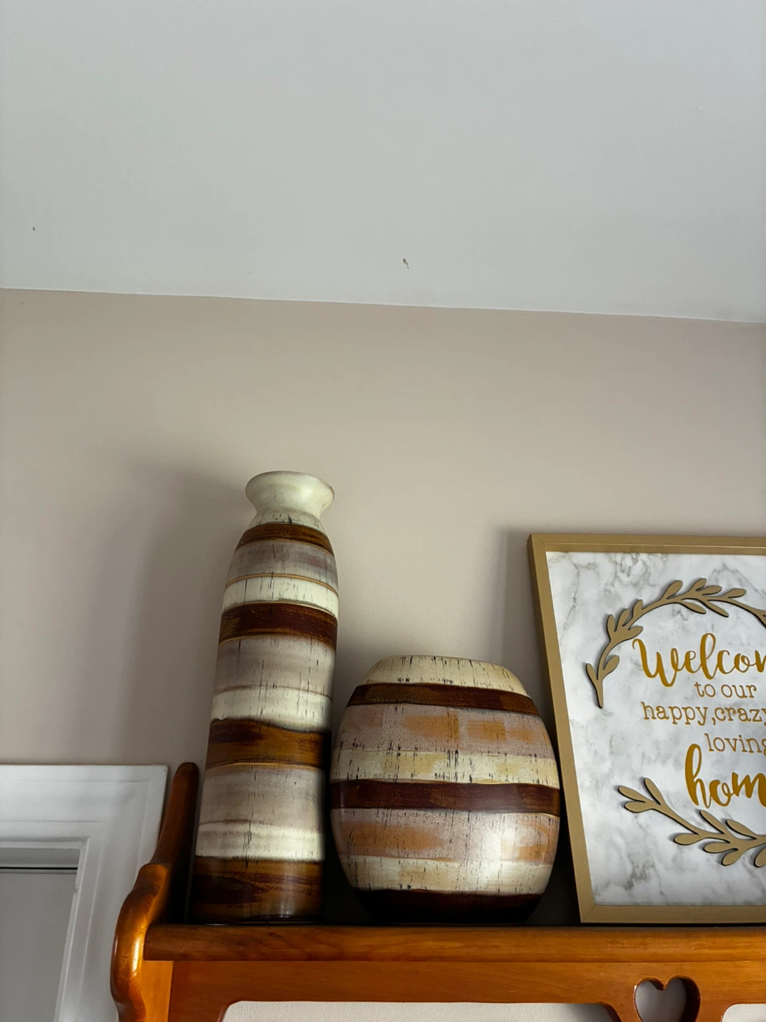 Striped Decorative Vases, Home Decor