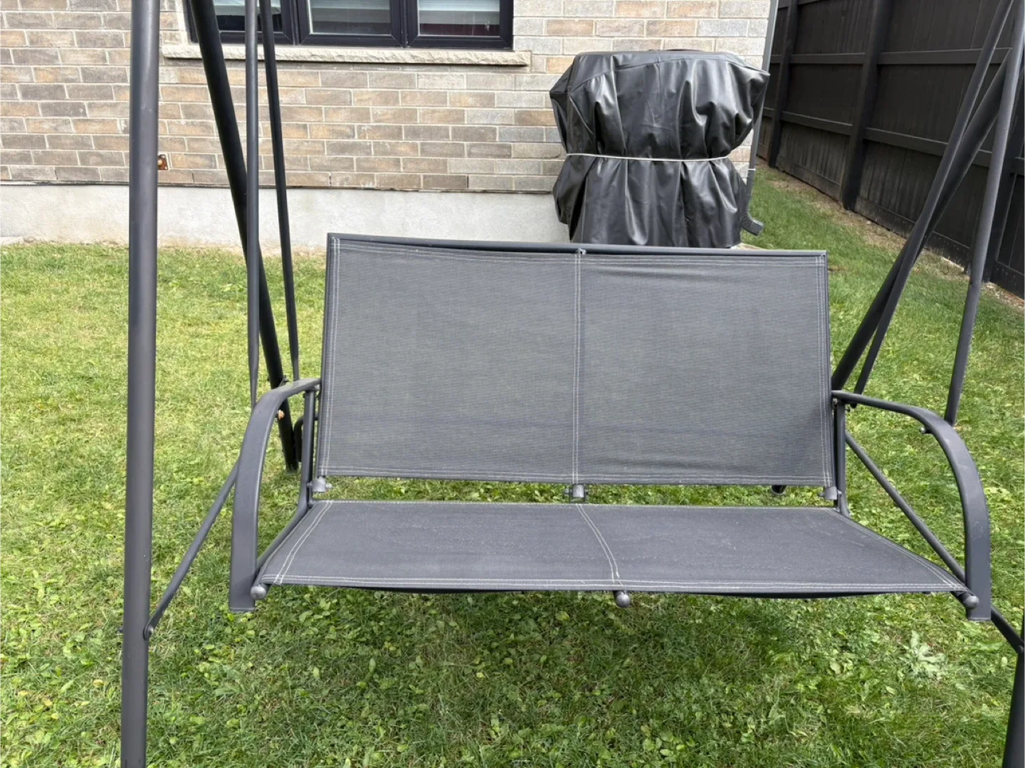 Outdoor Patio Swing Bench - black image indicator(3)