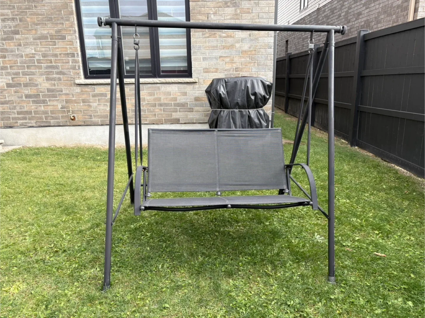 Outdoor Patio Swing Bench - black image indicator(2)