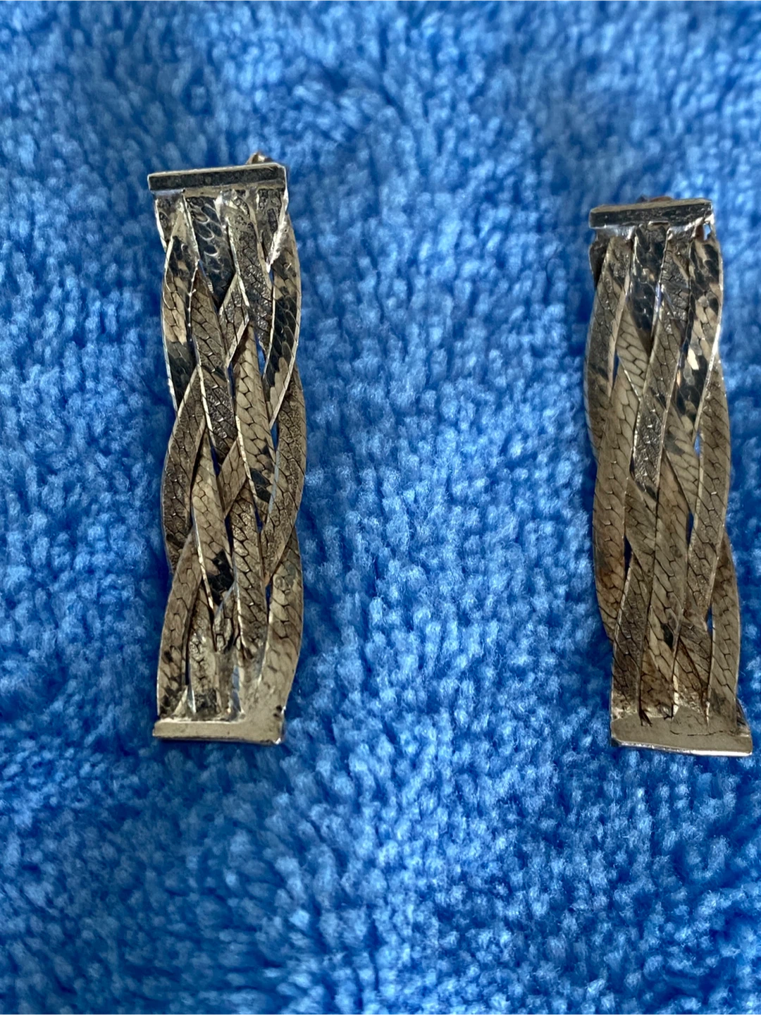 Braided 925 Silver Earrings - photo 4
