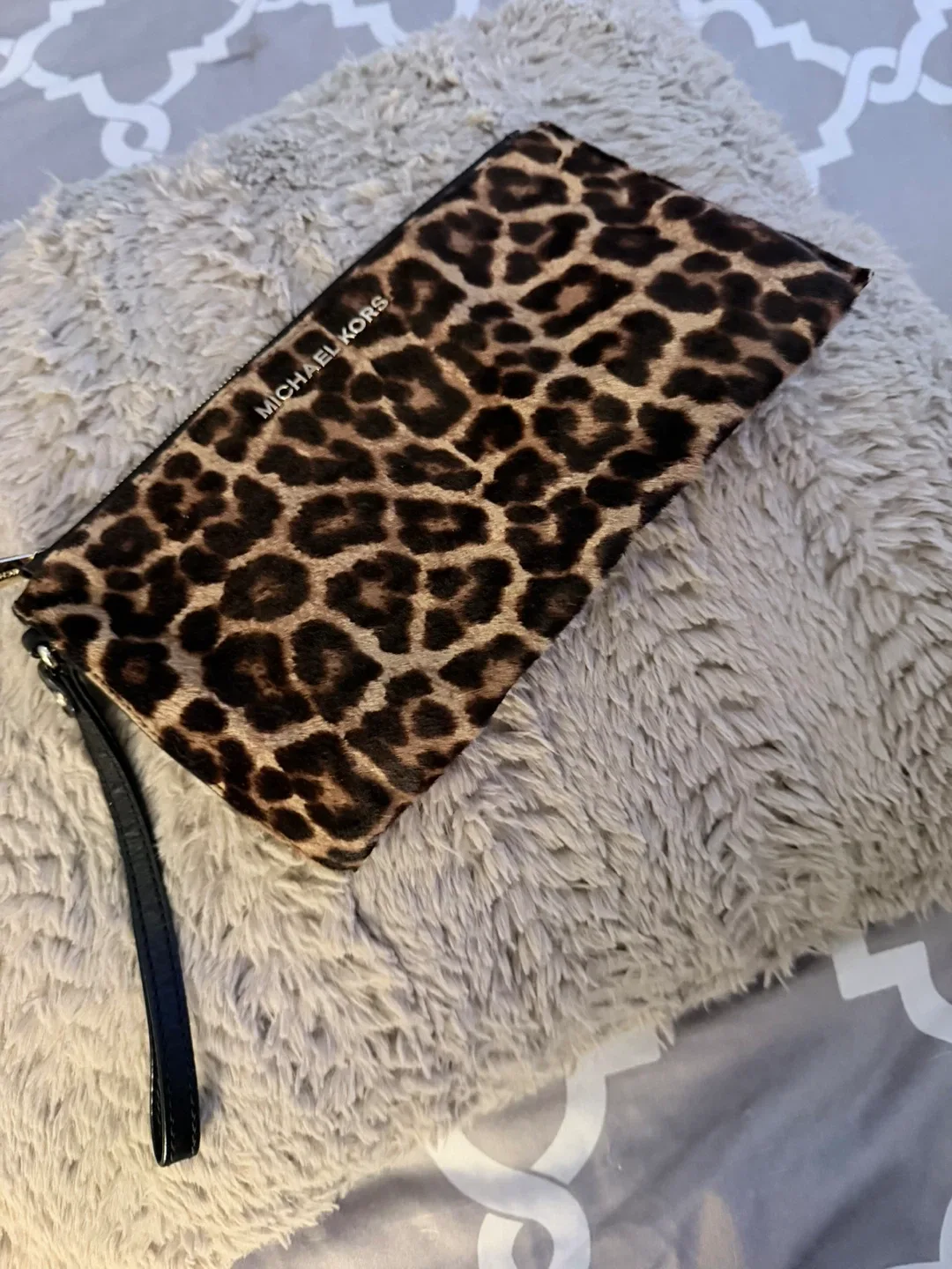 Michael Kors Leopard Print Wristlet image indicator(2)