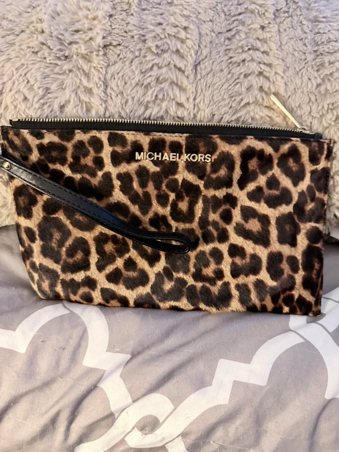 Michael Kors Leopard Print Wristlet