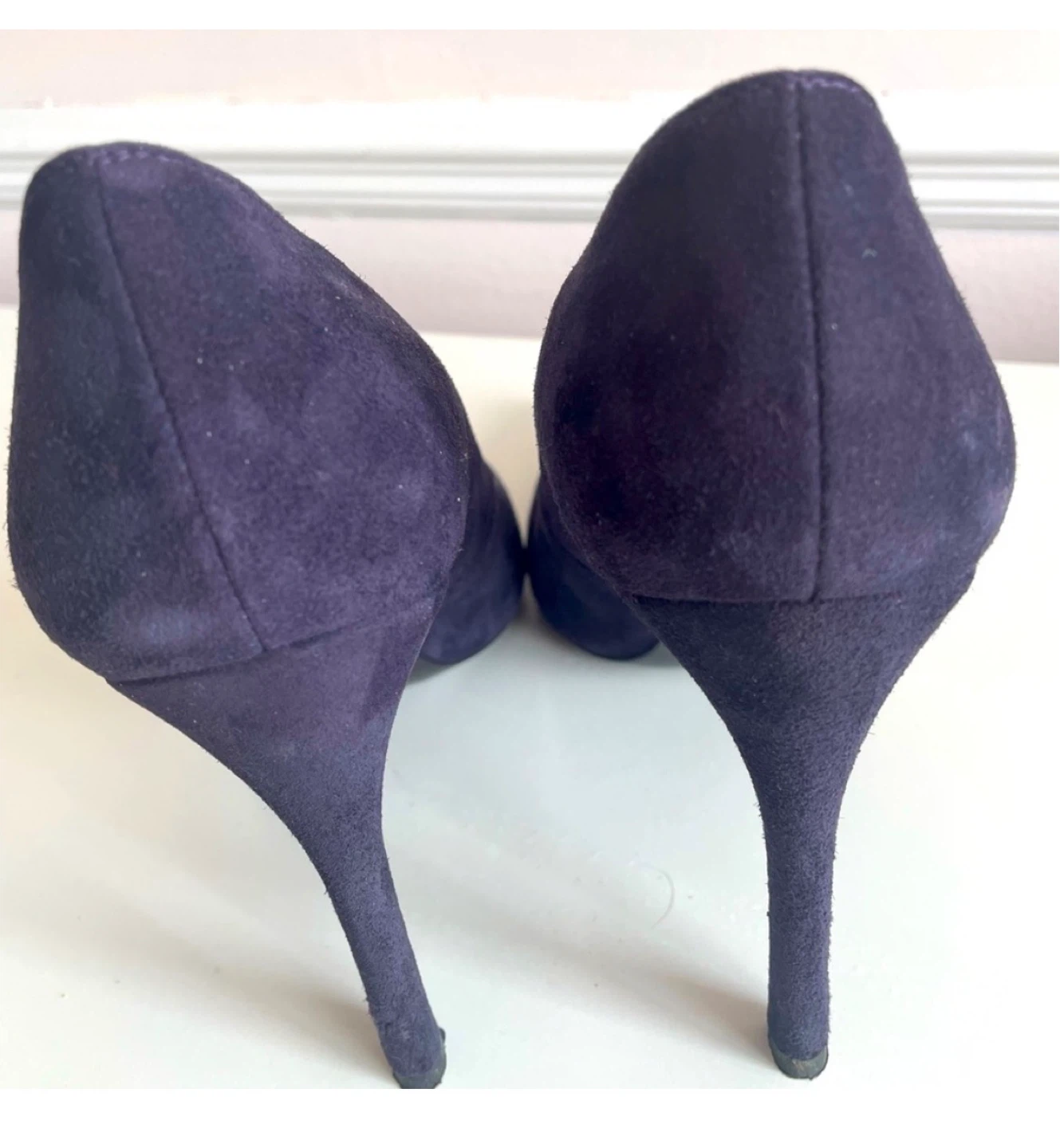 Stuart Weitzman Purple Suede Heels - photo 5