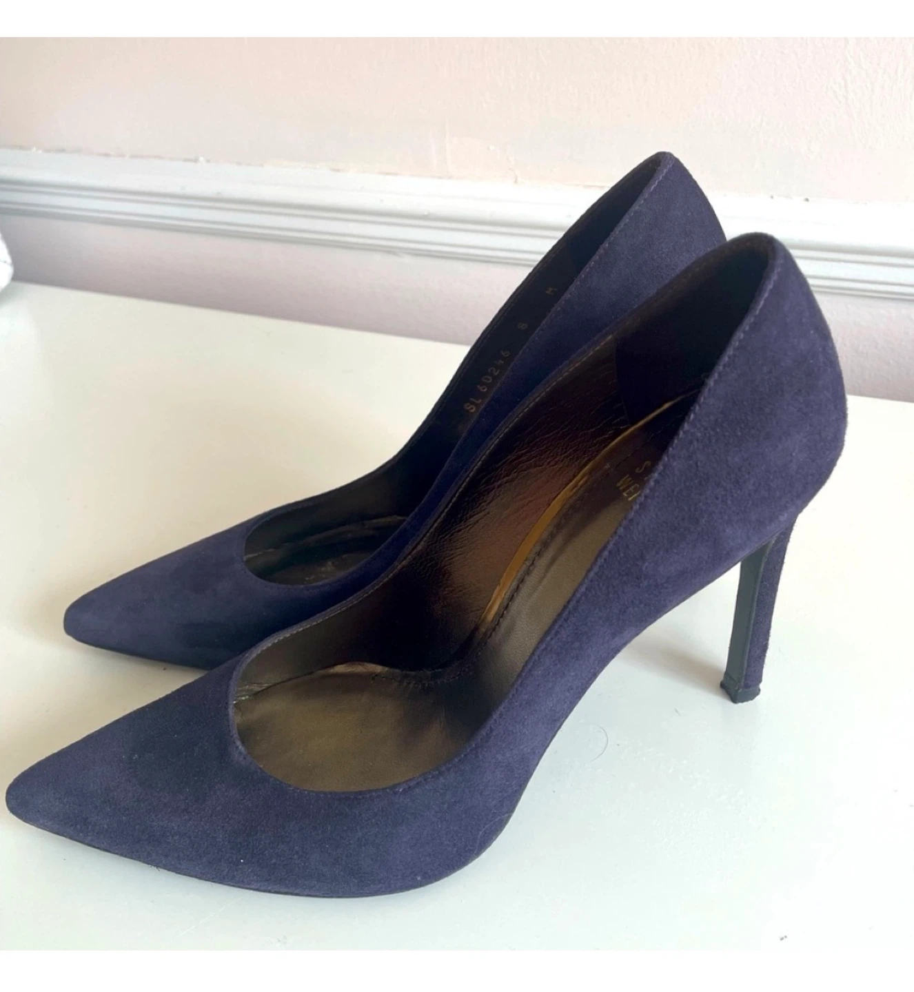 Stuart Weitzman Purple Suede Heels - photo 2