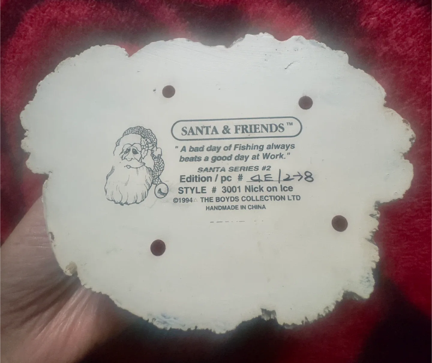 Vintage 1994 Boyds Collection Nick on ice #3001 image indicator(8)