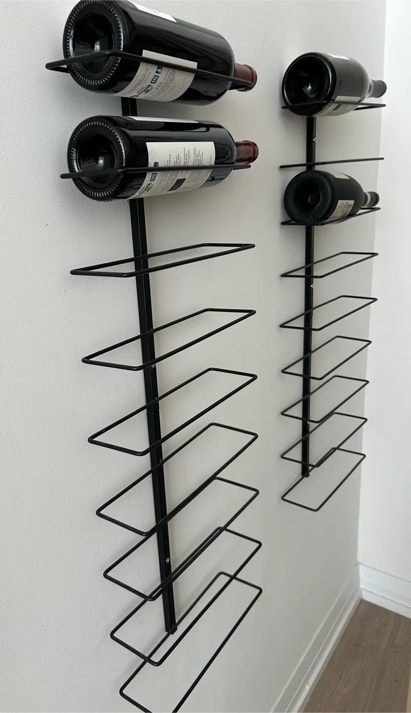 Set of Two Wall Mounted Wine Rack