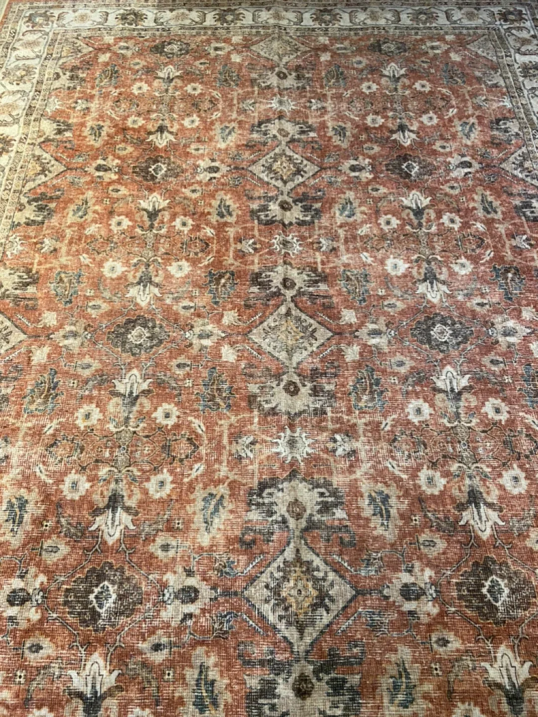 6x9 Area Rug Washable Brick Red image indicator(2)