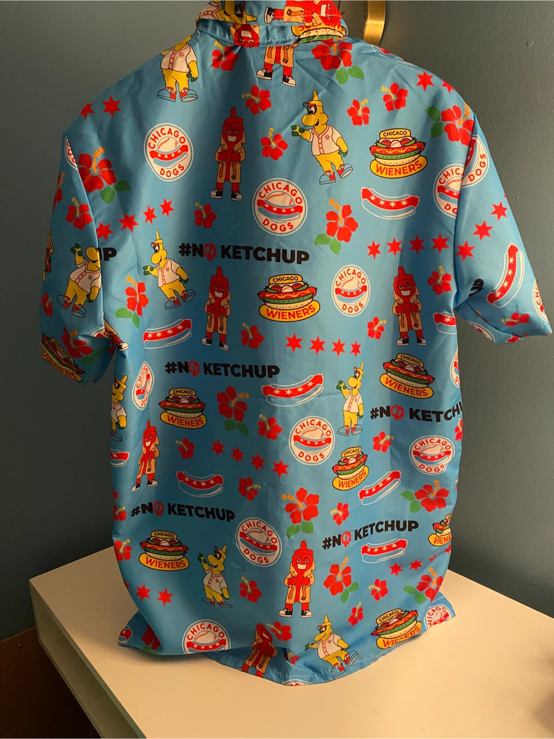 Chicago Dogs “NO KETCHUP” Button-Up Shirt – Size L - photo 2