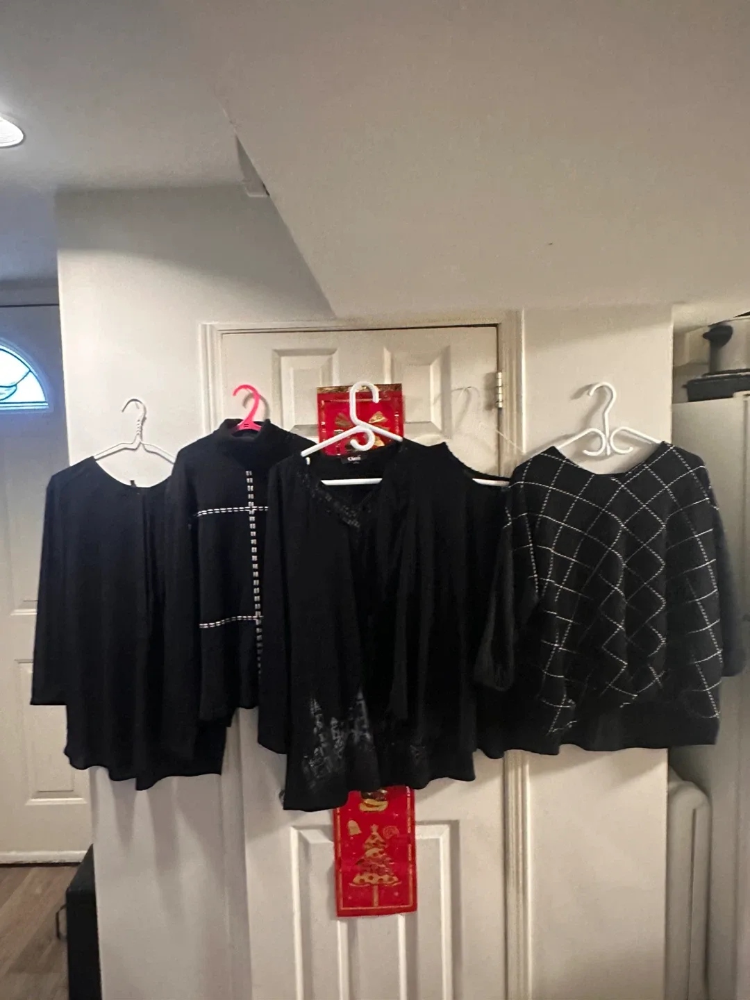 5 Assorted Black Blouses - Various Styles