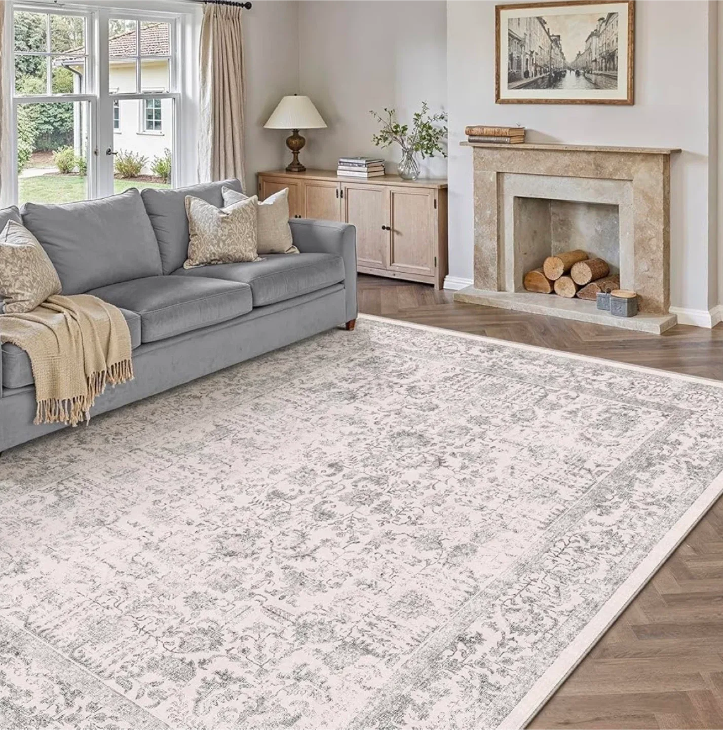 Area Rug - Easy Clean & Pet-Friendly 8 x10 rectangular image indicator(5)