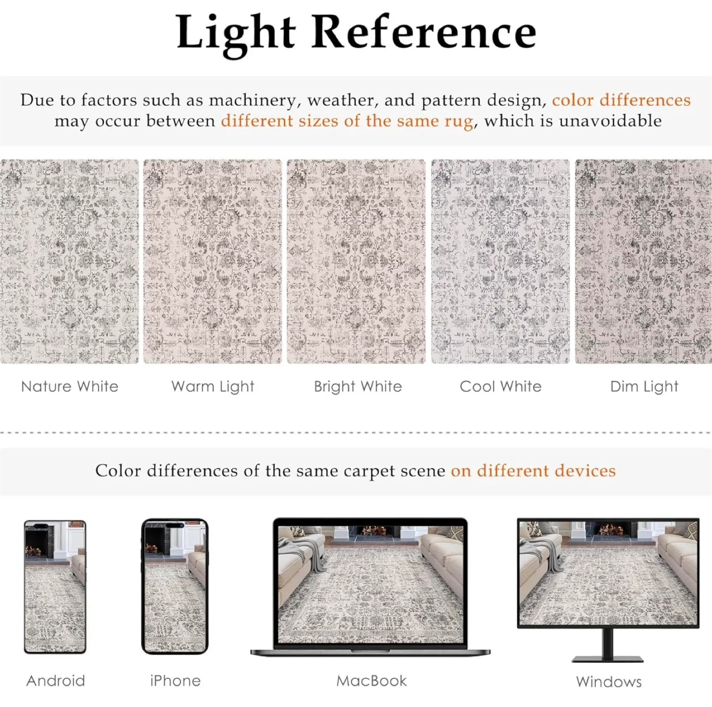 Area Rug - Easy Clean & Pet-Friendly 8 x10 rectangular image indicator(2)