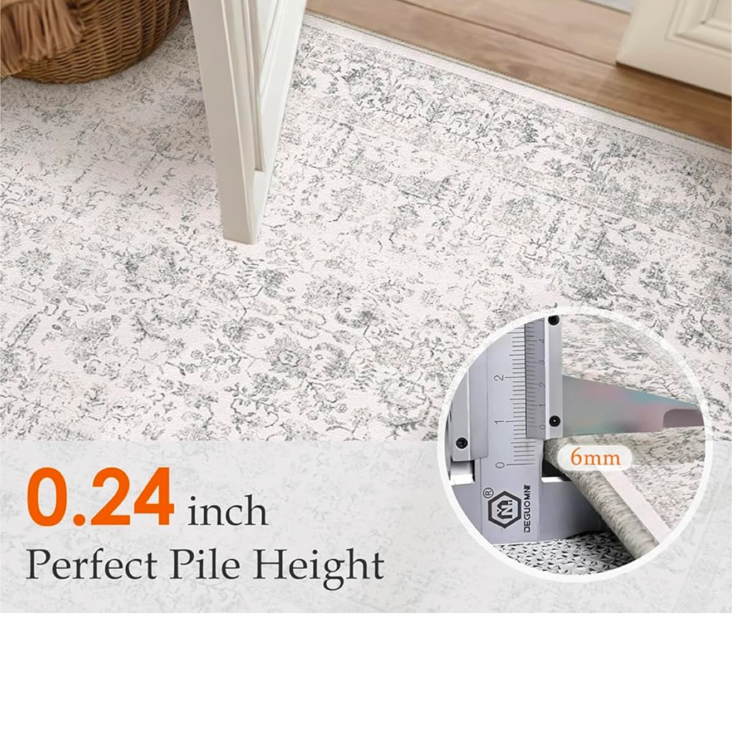 Area Rug - Easy Clean & Pet-Friendly 8 x10 rectangular - photo 3