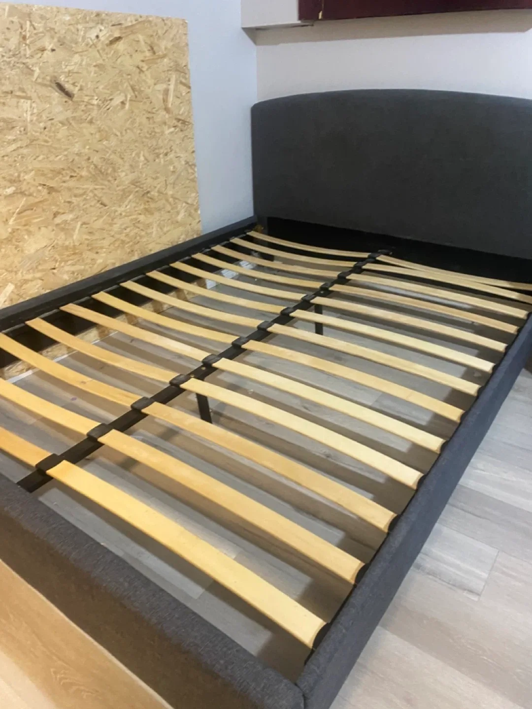 Upholstered Bed Frame - Grey