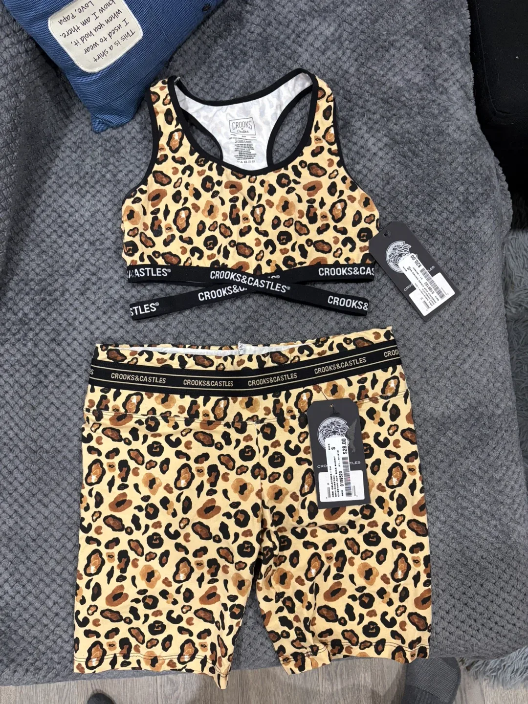 Crooks & Castles Leopard Print Set - Size S