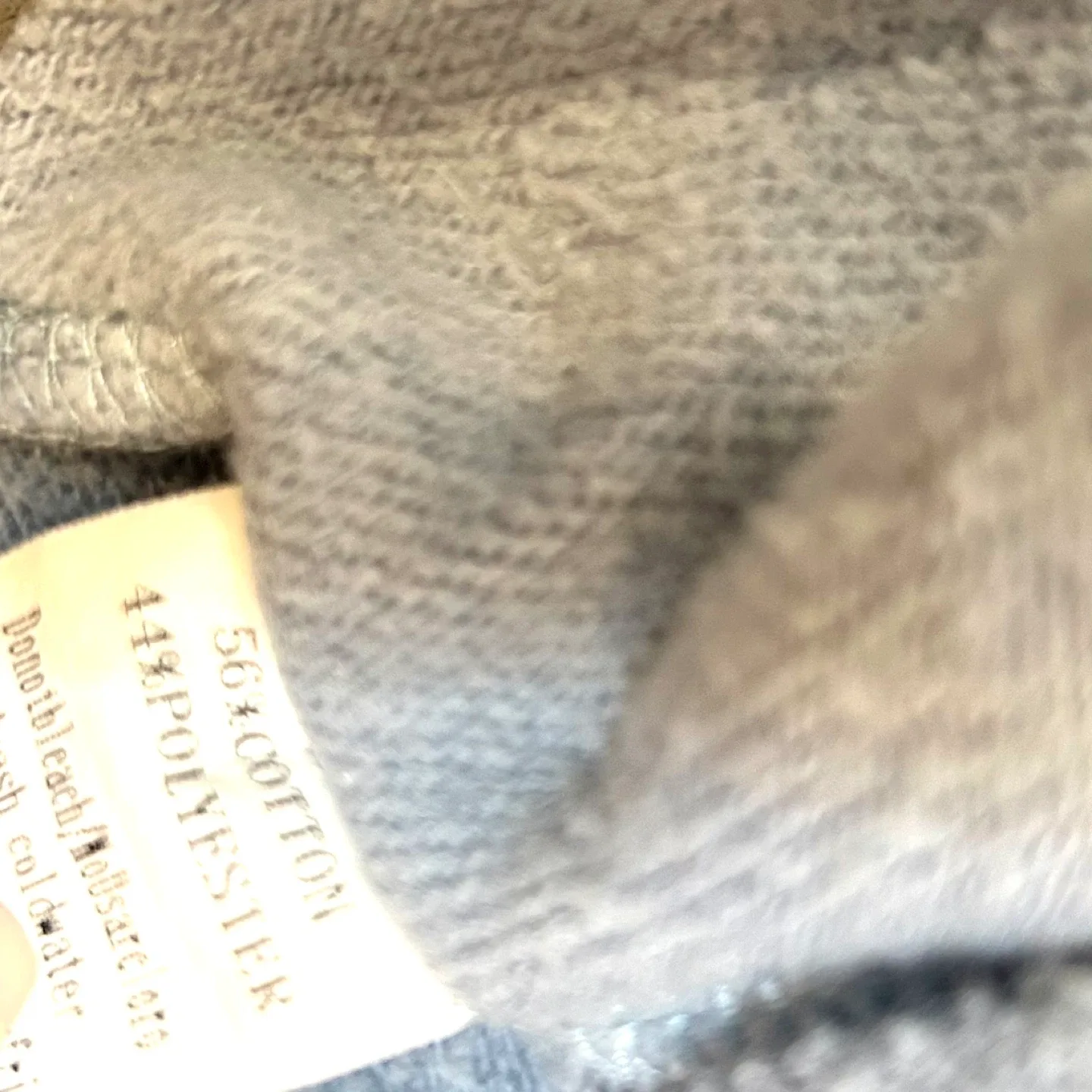 Dusty BLUE cropped over-sized Zip-Up Hoodie - Size M image indicator(3)