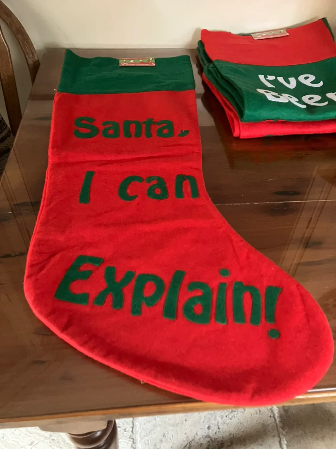 Christmas Stocking - Santa, I can Explain!