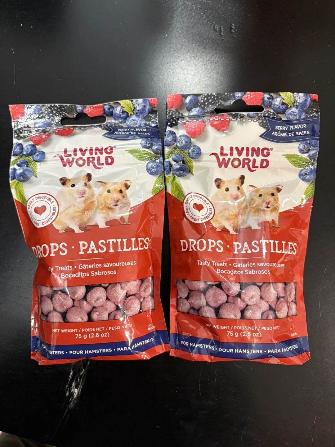 Living World Berry Hamster Drops - 2 Packs