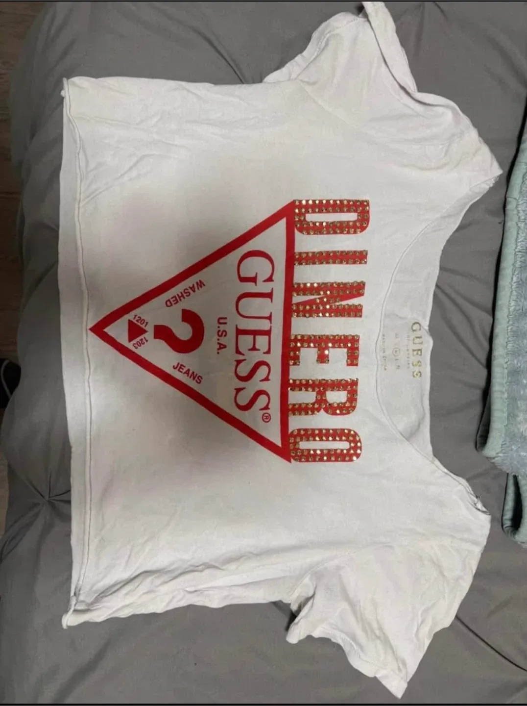 Guess White 'Dinero' T-Shirt - Size M