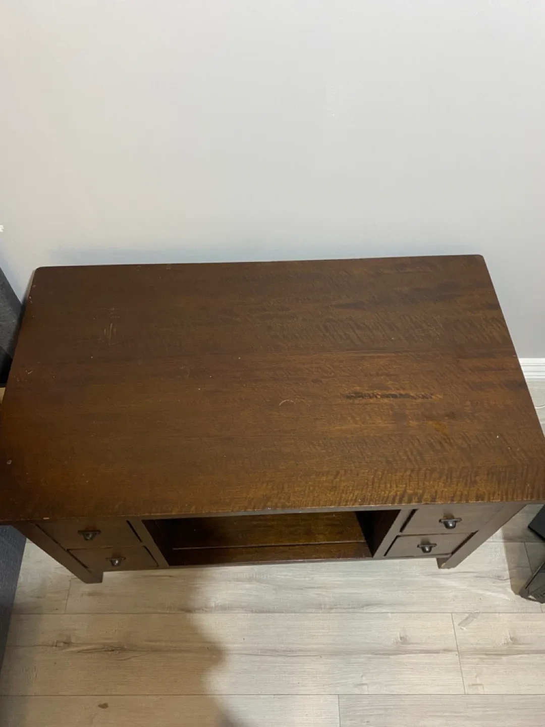 Dark Brown Wood TV Stand image indicator(2)