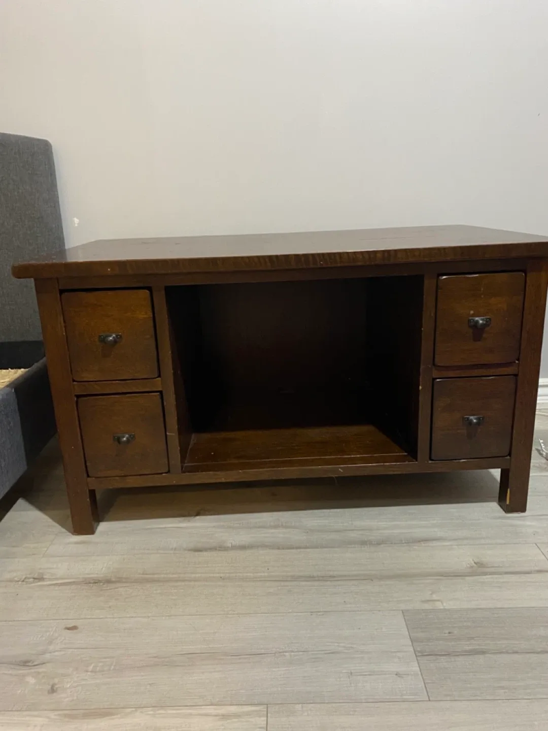 Dark Brown Wood TV Stand
