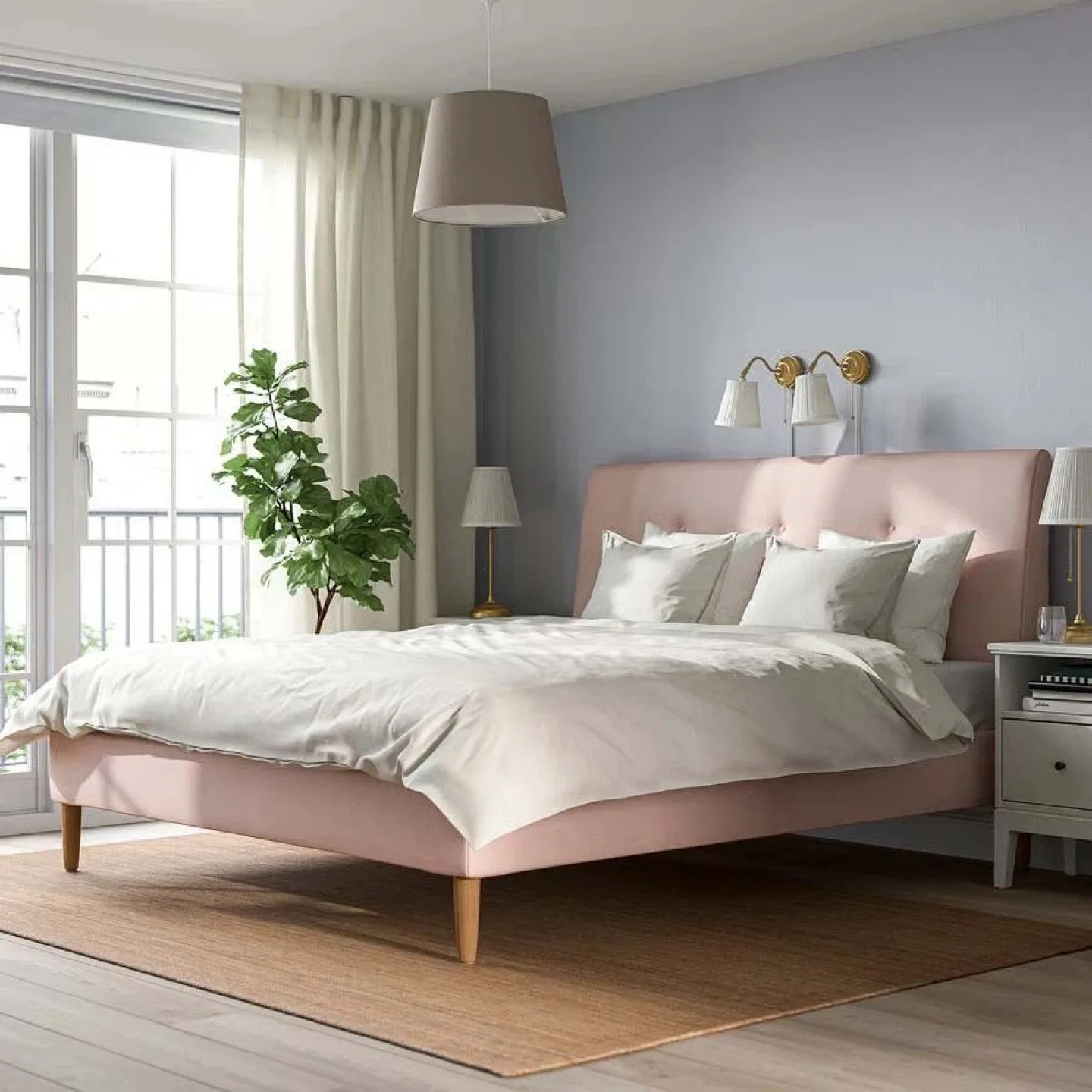 Queen Bed Frame - IKEA IDANAS Upholstered